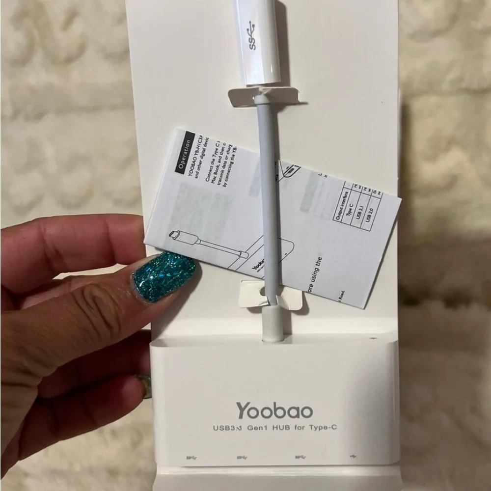 White USB-C Hub Power Adapter